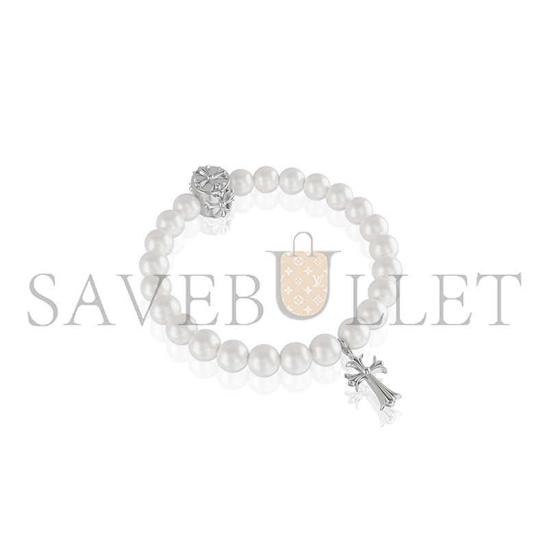 CHROME HEARTS CROSSED PEARLS BRACELET 